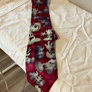 Disney Red and Gray Mickey Mouse Tie